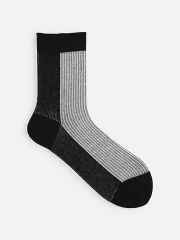 ふわふわラメバイカラージャカードソックス