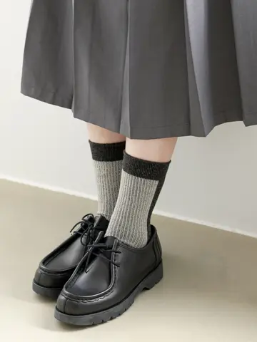 ふわふわラメバイカラージャカードソックス