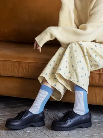 ふわふわラメバイカラージャカードソックス