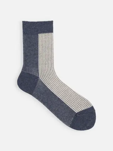 ふわふわラメバイカラージャカードソックス