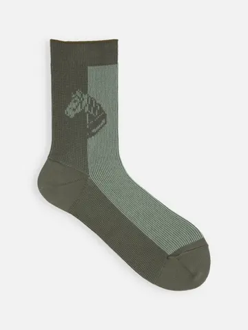 馬柄パネルソックス