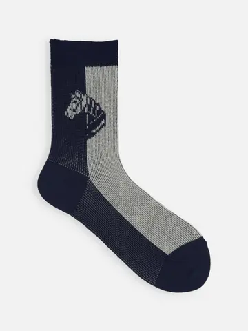 馬柄パネルソックス