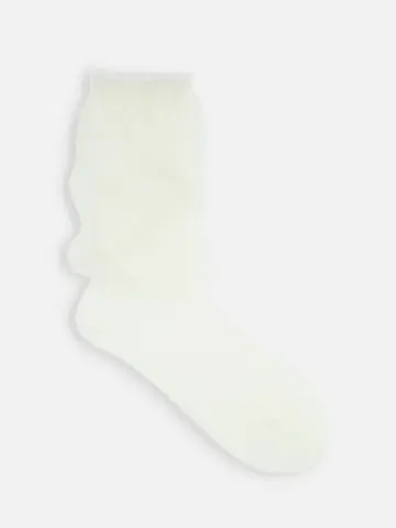 3WAY縫製チュールリブ無地ソックス