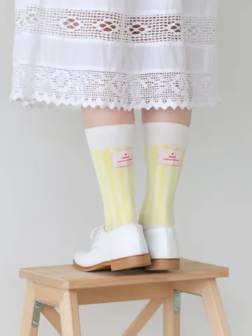 Merciタグ付ストライプソックス