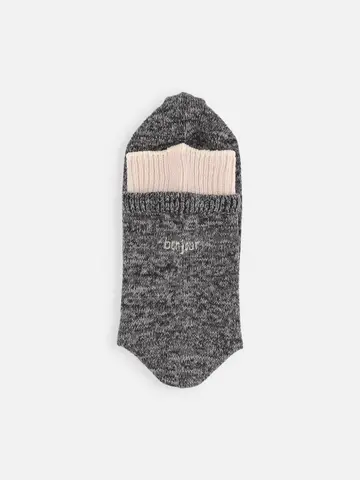 レイヤードスウェット風刺繍ソックス