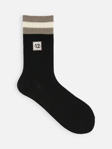 サンドウィッチライン刺繍ソックス