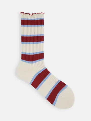 メロウマルチボーダーリブソックス