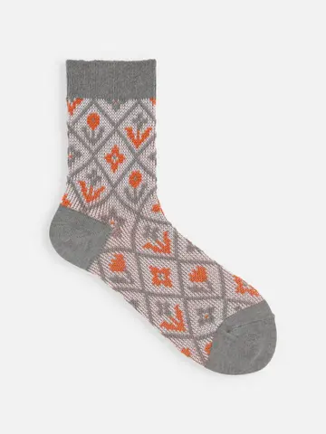 花柄ジャカードソックス