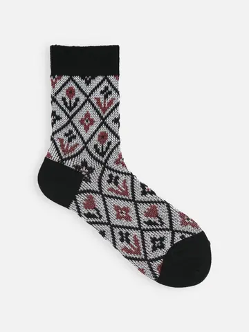 花柄ジャカードソックス