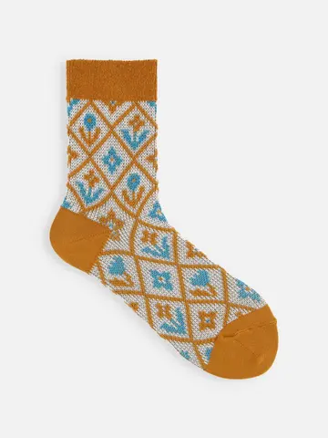 花柄ジャカードソックス