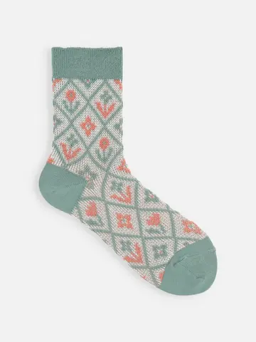 花柄ジャカードソックス