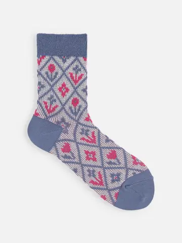 花柄ジャカードソックス