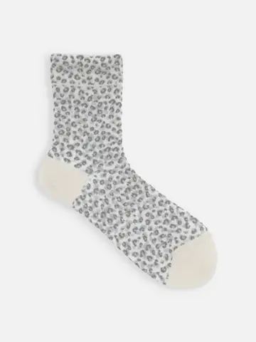 シアーヒョウ柄ソックス