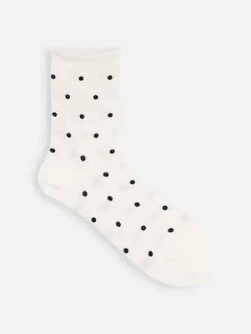 【履き口ゆったり】くるくるドットソックス