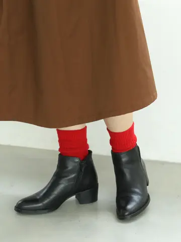 毛混サーマルニットソックス