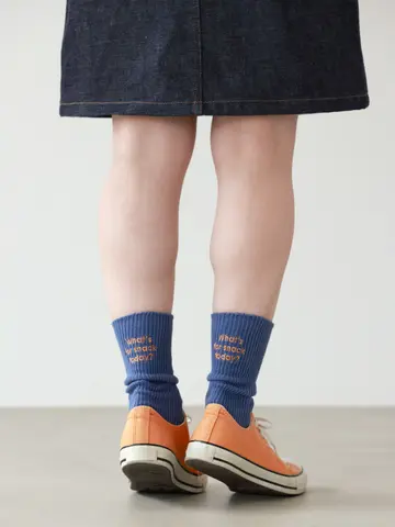 メッセージ刺繍ソックス