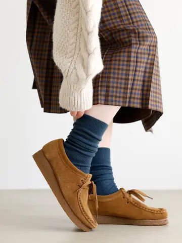 毛混足底パイルリブスリーク