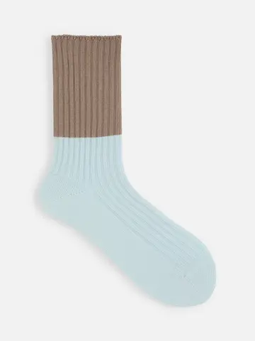 バイカラー2×2リブスリーク