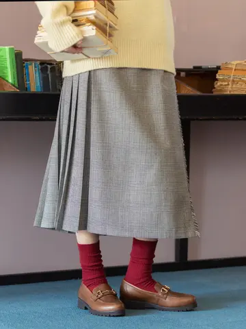 PUREWOOL薄手3×1リブスリーク