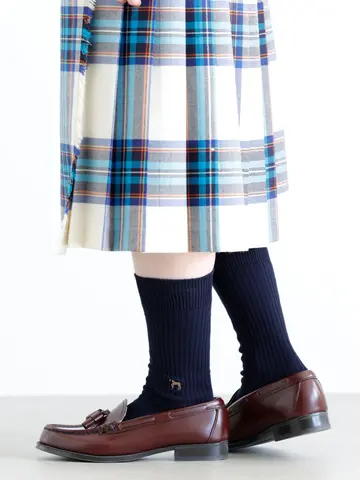 馬刺繍2×2リブスリーク