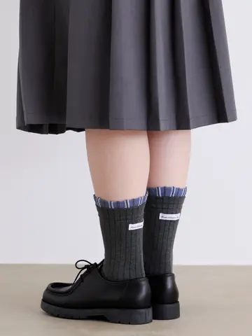 レイヤードストライプハイカット