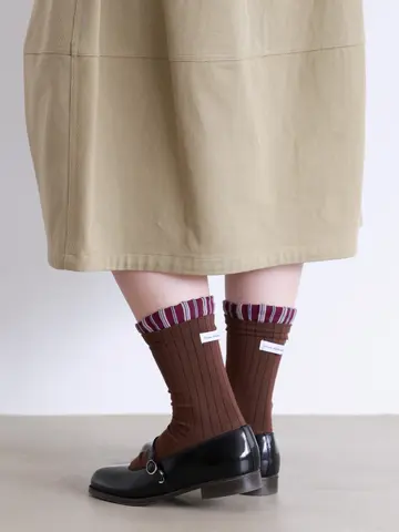 レイヤードストライプハイカット