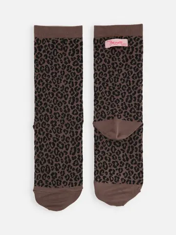 ヴィンテージレオパードミディ丈ソックス