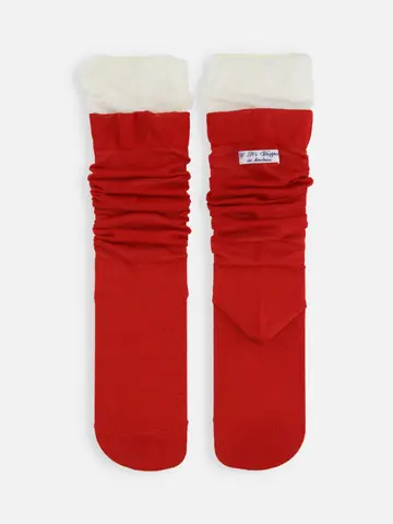 レイヤードバイカラーミディ丈ソックス