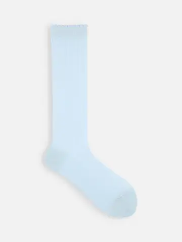 ピコレース柄メッシュミディ丈ソックス