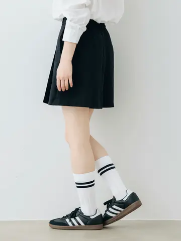 【さらっと快適】吸水速乾メッシュ2本ラインミディ丈ソックス
