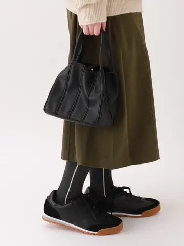 毛混ラメラインハイソックス