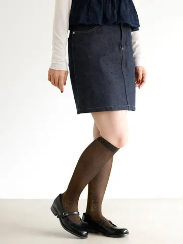 透けラメハイソックス