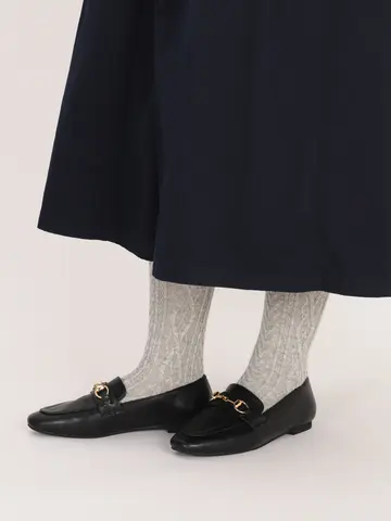 紡毛ダイヤケーブルハイソックス