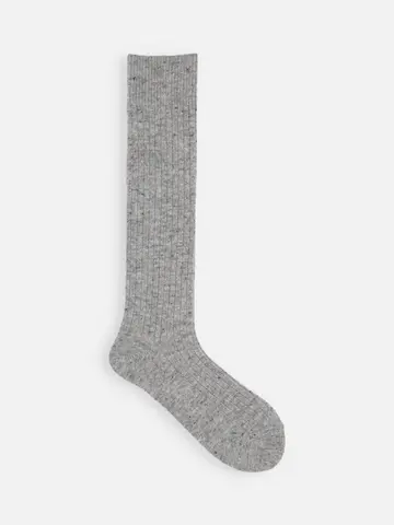 ウールネップリブハイソックス