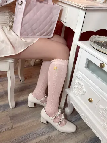 ワンポイントローズハイソックス
