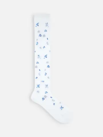 チュールブーケレースハイソックス