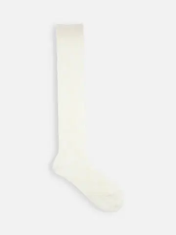 チュールフローラルレースハイソックス