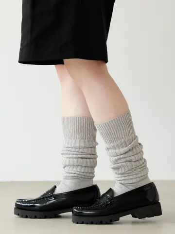 ざっくりリブロングルーズソックス