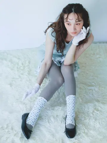 【Epyuk】小花柄ワッフルトレンカ