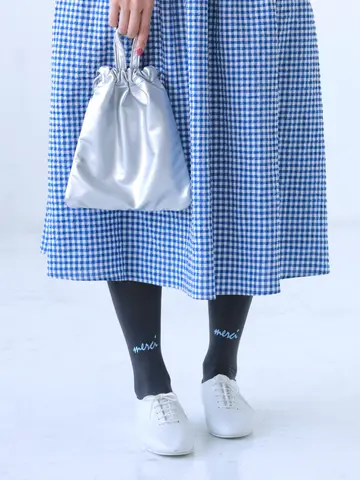 メッセージ刺繍ハイソックス