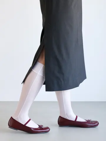 縫製シースルーハイソックス