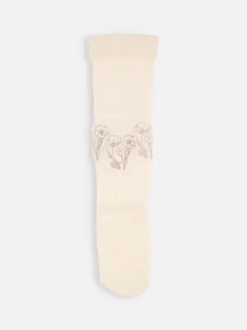 フラワー刺繍ハイソックス