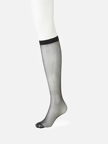 【ゴムくちソフト】伝線しにくい 美しい素肌感ハイソックス丈ストッキング