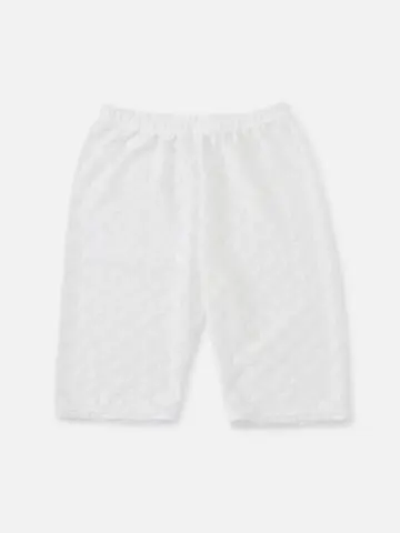 ストレッチレース レギンス4分丈