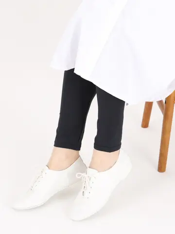 縫製無地薄手レギンス10分丈