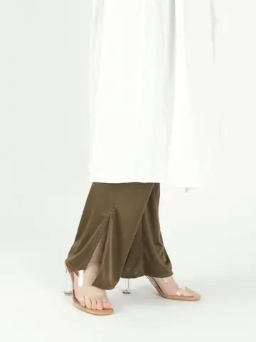 縫製とろみレギンス12分丈