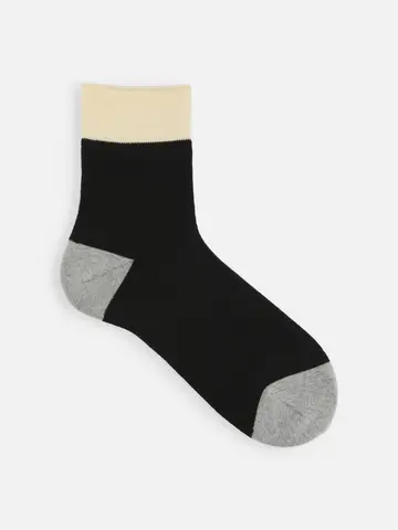 【メンズ】ソフトパイルゴムゆる2面切替ショートソックス