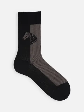 【メンズ】馬柄パネルソックス (25.0～27.0cm)