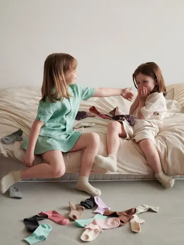 キッズ表糸コットン100％毛玉が出来にくい:ショートソックス滑り止め付13～15cmカスタム刺繍対応