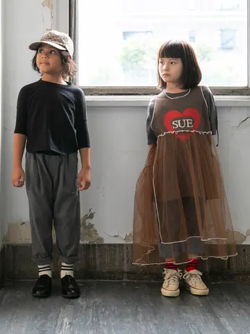 キッズ 綿リブ2本ラインショートソックス16~18cm